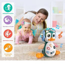 Brinquedo de pato bebê Brinquedo interativo musical elétrico com luzes e sons Elementos espaciais de robô dançante para bebês Presentes para crianças e bebês