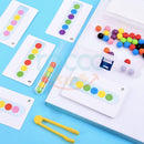 Tubo de bolinhas coloridas montessori