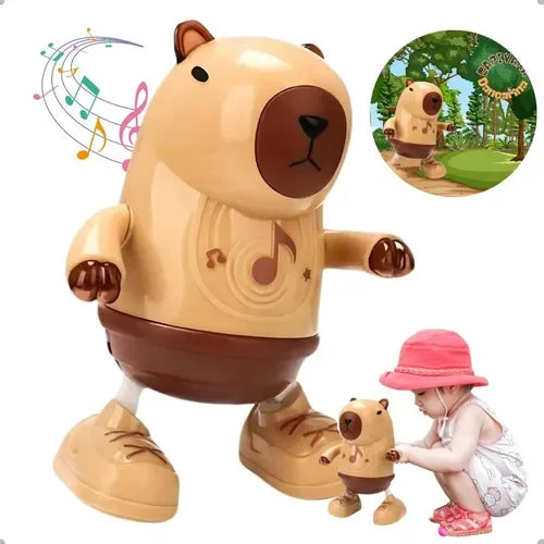 Capivara Sons Luz Movimento Dança Canta Brinquedo Sensorial