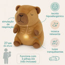 Pelucia Capivara Respira Musical Sons Para Dormir Luz Soneca