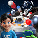 Jogo 2 em 1 de captura de foguetes saltitante + pesca