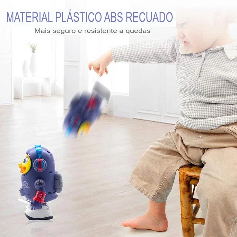 Brinquedo de pato bebê Brinquedo interativo musical elétrico com luzes e sons Elementos espaciais de robô dançante para bebês Presentes para crianças e bebês