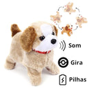 Cachorrinho de Pelúcia Pula Anda Late e da Cambalhota